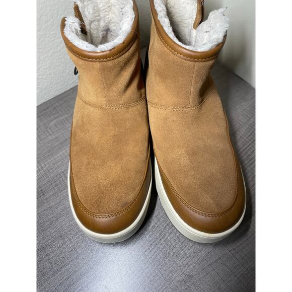 Koolaburra Ugg Chestnut Suede Leather Tynlee Zip Low Bootie Womens 11 Mens 9.5 - Picture 9 of 16